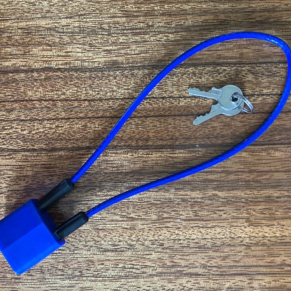 New Cable Lock, Padlock, Bicycle Lock, General Purpose Safety Lock w/2 Keys - Picture 2 of 12